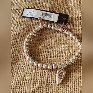 Laurel Burch Stretch Bracelet Silvertone Zuni NWT